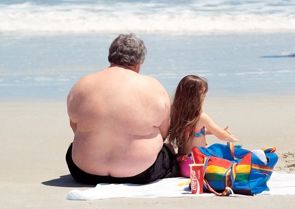 man at beach